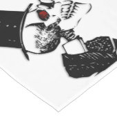 赤い目の骨組 ショートテーブルランナー (コーナー)