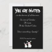 赤い目を持つ白いバンニー招待状 招待状 (正面)