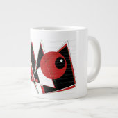 赤い目を見る余分な大きなマグカップ ジャンボコーヒーマグカップ (正面右)