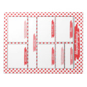 赤い看護 – 病態生理学テンプレート ノートパッド (正面)