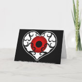 赤い眼球をハートに黒でバレンタイン シーズンカード (裏面)