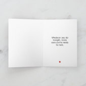 赤い眼鏡おもしろいハートバレンタインボーイズギフト シーズンカード (内部)