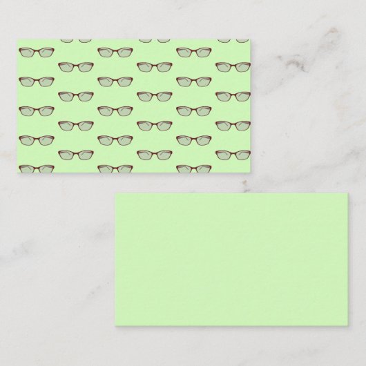 赤い眼鏡 名刺 (正面/裏面)