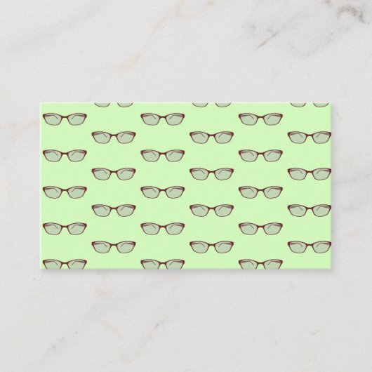 赤い眼鏡 名刺 (正面)