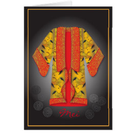 赤い着物カード