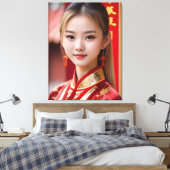 赤い着物 キャンバスプリント (インサイチュ (寝室))