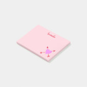 赤い矢印と紫のハートと素敵なピンク ポストイット (アングル)