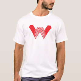 赤い矢印のクリエイティブライン W 文字 Tシャツ