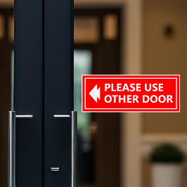 赤い矢印の付いた他のドアサインを使用する シール