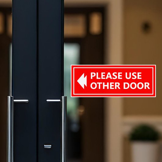 赤い矢印の付いた他のドアサインを使用する シール