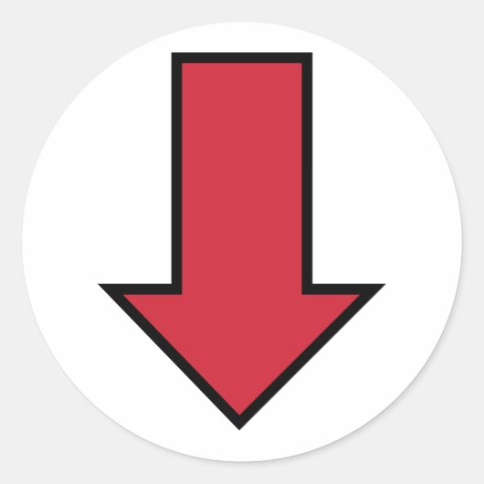 赤い矢印 ラウンドシール (正面)