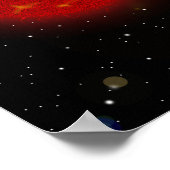 赤い矮星が浮かぶスカイ ポスター (角)