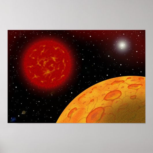 赤い矮星が浮かぶスカイ ポスター (正面)