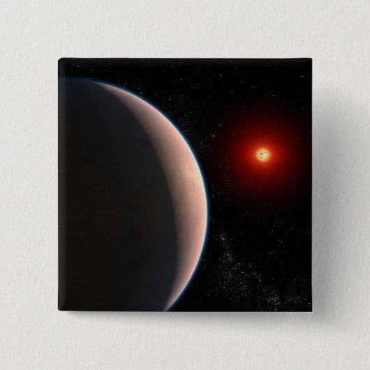赤い矮星を周回するロッキー系外惑星Gj 486 B 缶バッジ (正面)