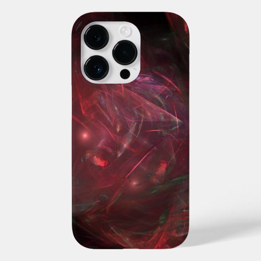 赤い石のクリスタル抽象アート Case-Mate iPhoneケース (裏面)