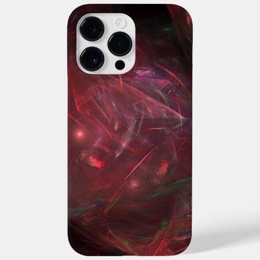 赤い石のクリスタル抽象アート Case-Mate iPhoneケース (裏面)
