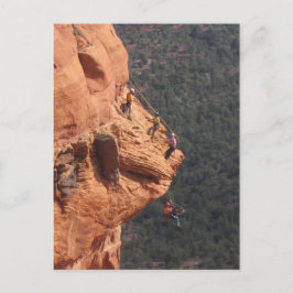 赤い石のロープの救助の訓練 ポストカード