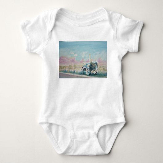 赤い石の眺めのティーが付いているバイク Tシャツ (正面)