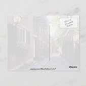 赤い石畳のアコーン通りの花 ポストカード (裏面)