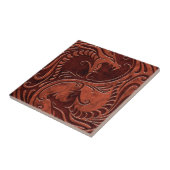 赤い石造りの陰陽のドラゴン タイル (側面)