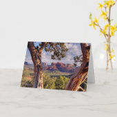 赤い石|セドナアリゾナ カード (黄色い花)