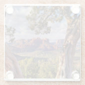 赤い石|セドナアリゾナ ガラスコースター (裏面)