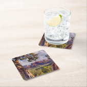 赤い石|セドナアリゾナ スクエアペーパーコースター (インサイチュ)