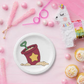 赤い砂のバケツ(星とシャベル) ペーパープレート (パーティー)