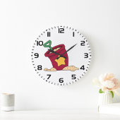 赤い砂のバケツ(星とシャベル) ラージ壁時計