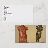 赤い砂岩の男性の胴および灰色の砂岩ダンサー 名刺 (正面/裏面)