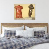 赤い砂岩の男性の胴体と灰色の砂岩ダンサー キャンバスプリント (インサイチュ (寝室))