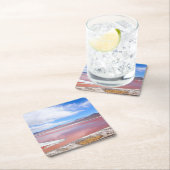 赤い礁湖、ボリビアのコースターのラグナColorada スクエアペーパーコースター (インサイチュ)