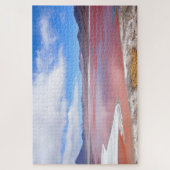 赤い礁湖、ボリビアのlaguna Colorada湖 ジグソーパズル (縦)