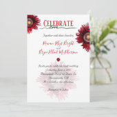 赤い祝ポピーフローラが大好き 招待状 (スタンド正面)