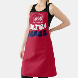 赤い神ファミリーカントリー自由ウルトラマガ エプロン