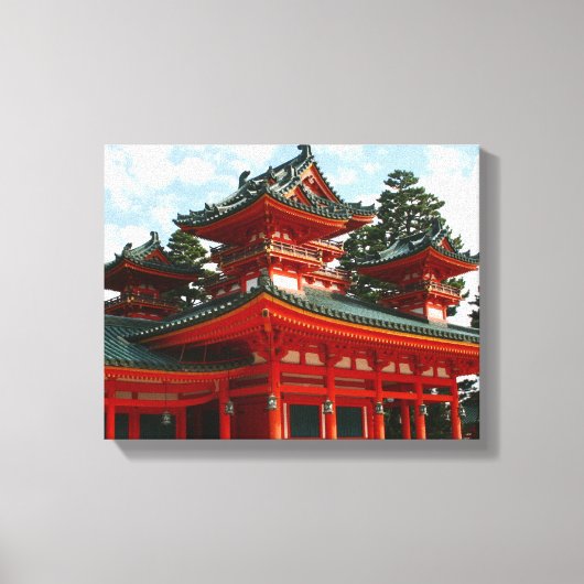赤い神社 キャンバス (正面)