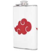 赤い神秘的な雲 アニメスタイルTシャツ フラスク (左)