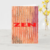 赤い禅のグリーティングカード カード (黄色い花)