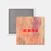 赤い禅は四角い磁石を使用 マグネット (正面/裏面)