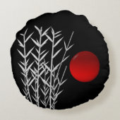 赤い禅円 ラウンドクッション (裏面)