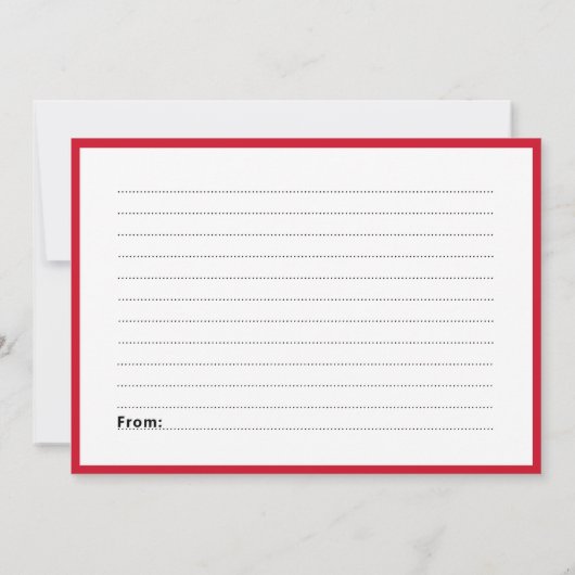 赤い私の特別な思い出の写真の哀悼カード 招待状 (裏面)