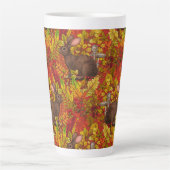 赤い秋のうさぎ カフェラテマグ (正面)