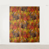 赤い秋のうさぎ タペストリー (正面)