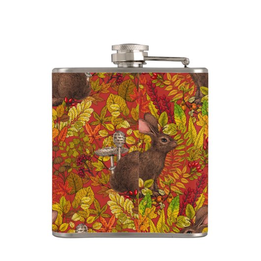 赤い秋のうさぎ フラスク (裏面)