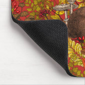 赤い秋のうさぎ マウスパッド (コーナー)