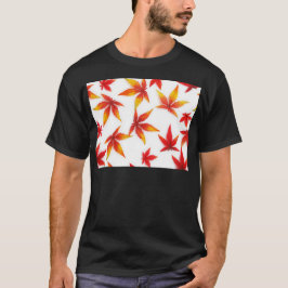 赤い秋のカエデの葉 Tシャツ