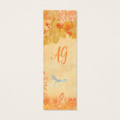 赤い秋のブックマークパーソナライズされた (裏面)