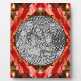 赤い秋の落ち葉 自然 あなたの写真を追加 フォトプラーク