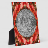 赤い秋の落ち葉 自然 あなたの写真を追加 フォトプラーク (側面)