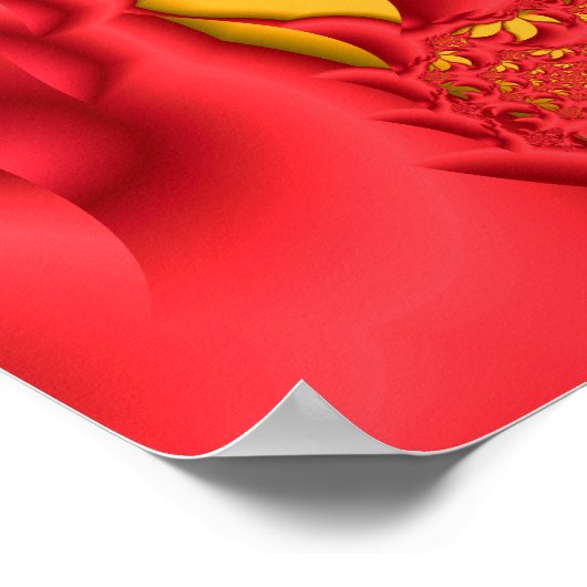 赤い秋の葉 ポスター (角)